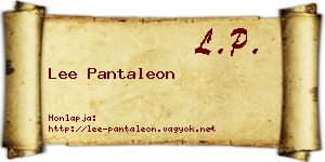 Lee Pantaleon névjegykártya